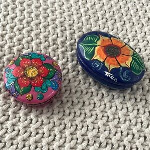 Colorful Floral Trinket Boxes